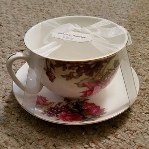 Rose Tea Cup and Plate